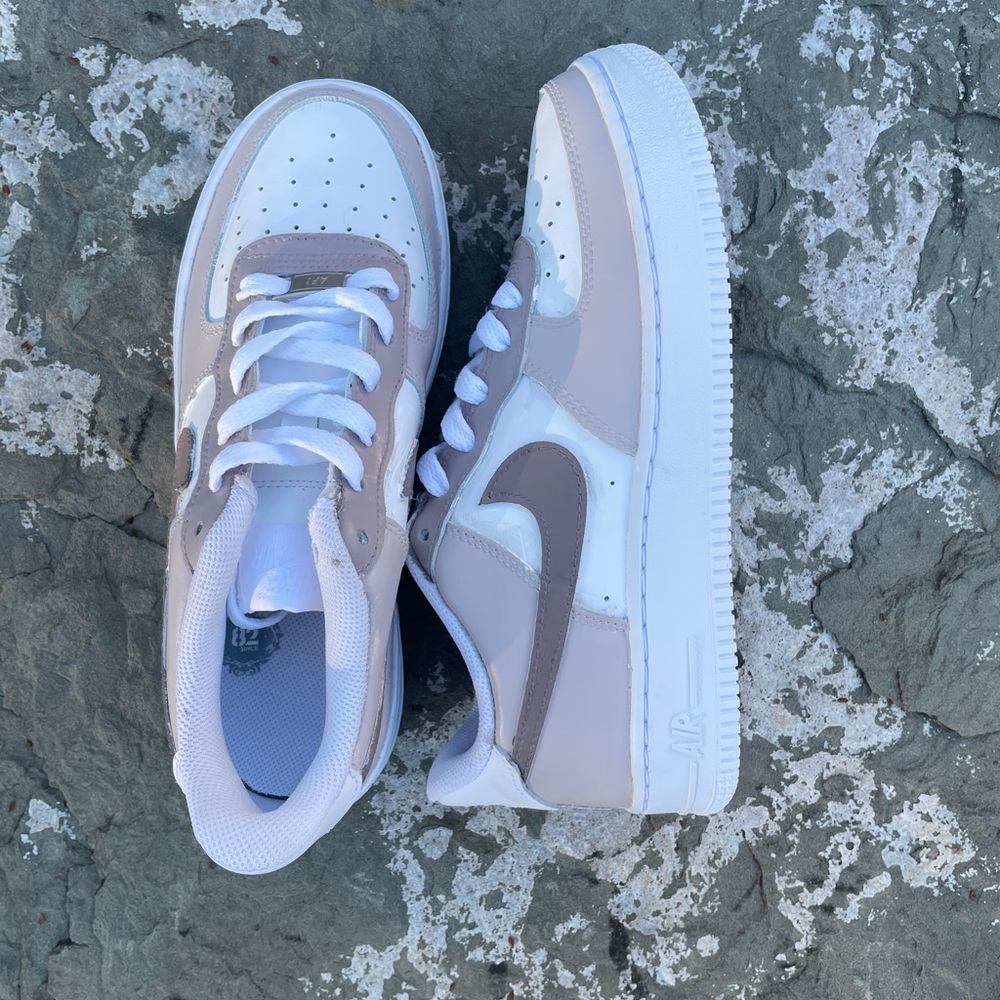 Tricolor Brown Painted AF 1’s